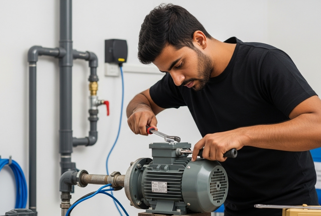 تركيب موتور المياه