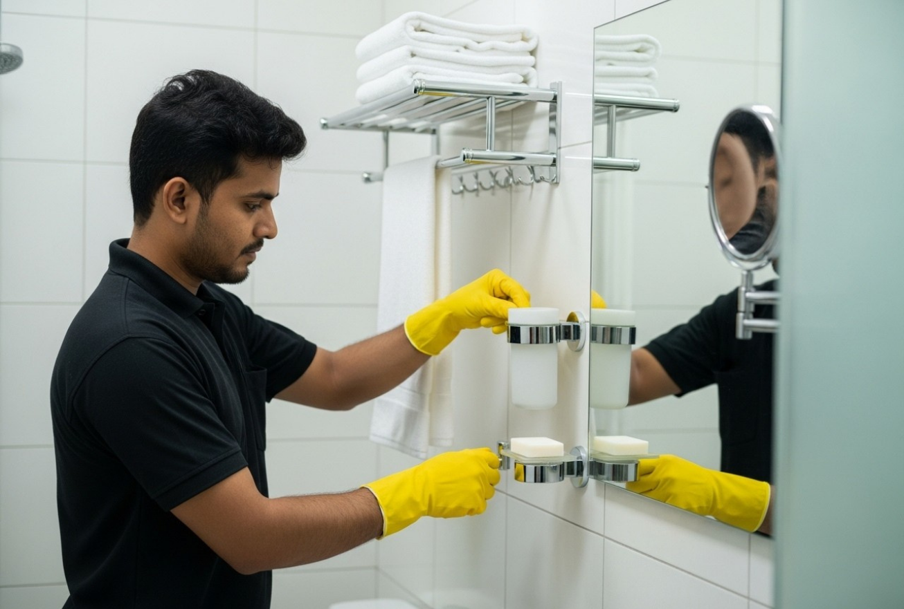 تركيب إكسسوارات الحمام